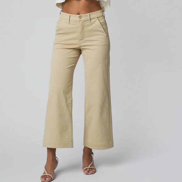 Elims Pants - NEW NWT ELIMS THE MALIBU WIDE LEG CROPPED CHINO PANT HIGH RISE STRETCH COTTON XS